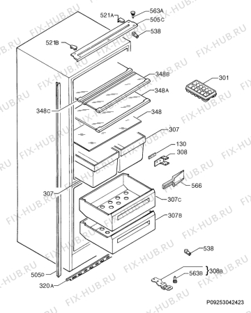 Взрыв-схема холодильника Aeg Electrolux SC81842-6I - Схема узла Housing 001